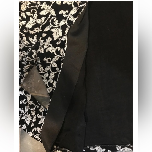 Xscape mother of bride black JACKET SET Joanna Chen Silver glitter stretchy MED - Picture 7 of 11